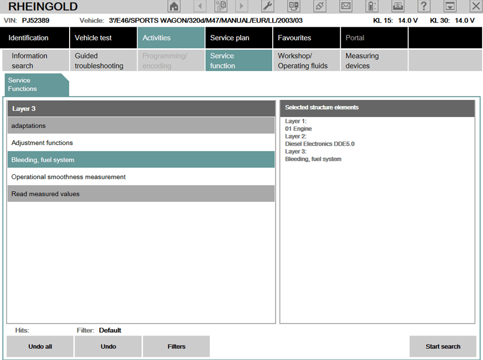 Diagnostyka bmw ista układ paliwowy dde5 bleeding fuel system